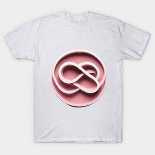 Infinity Pastel Pink Shadow Silhouette Anime Style Collection No. 257 T-Shirt